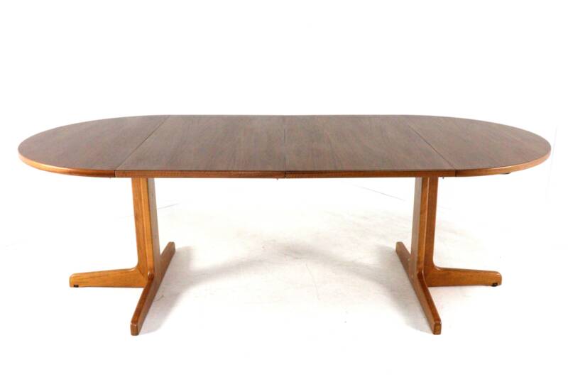 Round extendable dining table 2x 'Vienna' Thonet - mid-century modern style