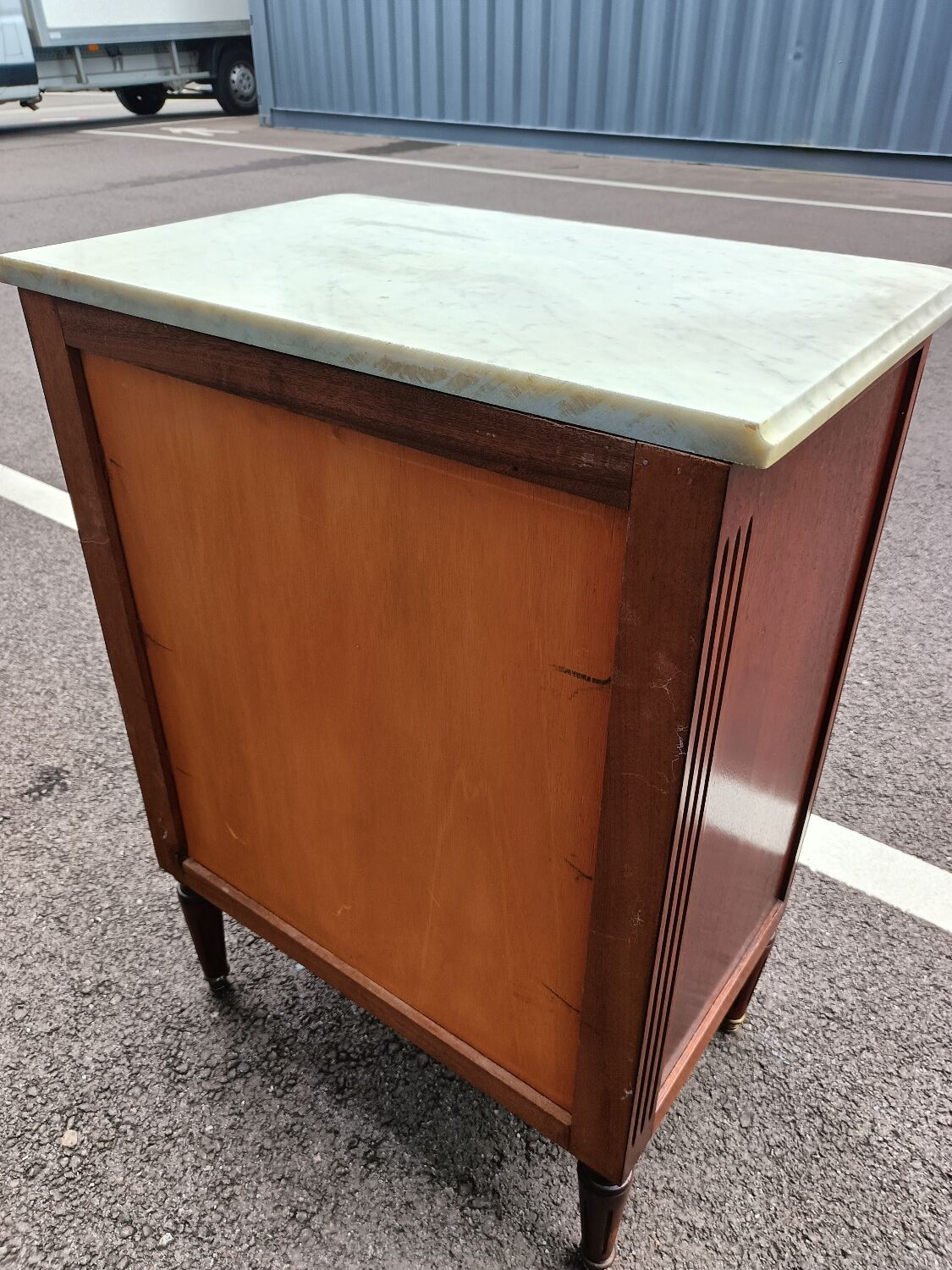 Chest of drawers style louis xvi marble top