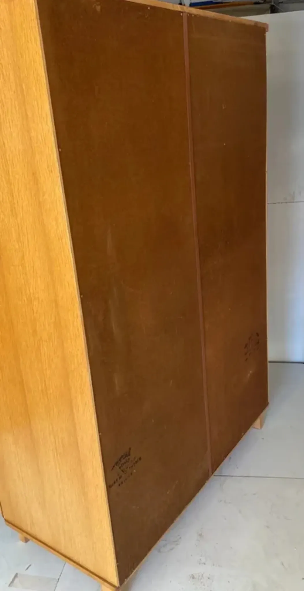 Vintage wardrobe with tapered legs