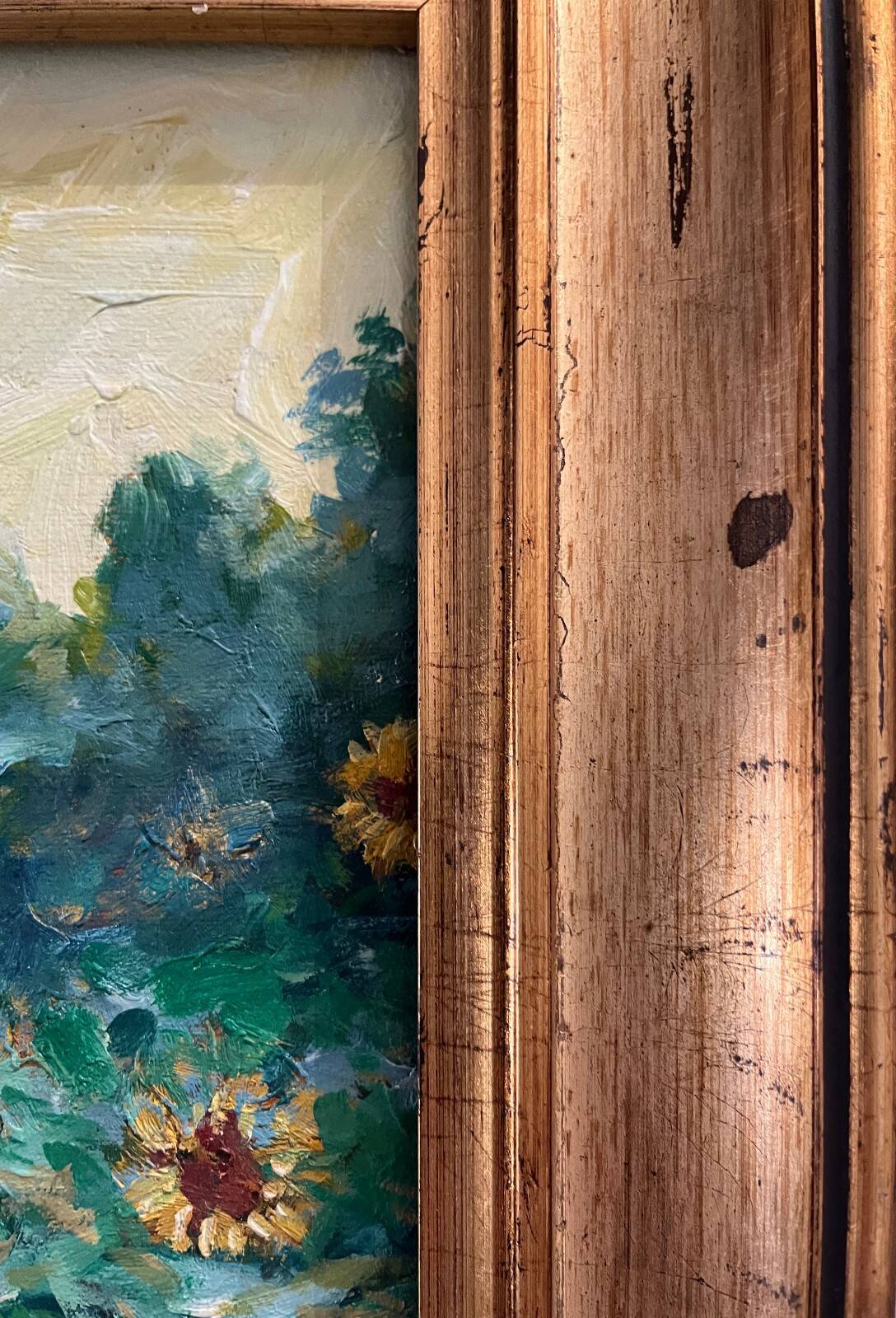 Tableau HST "Sunflower Fields" signed + frame