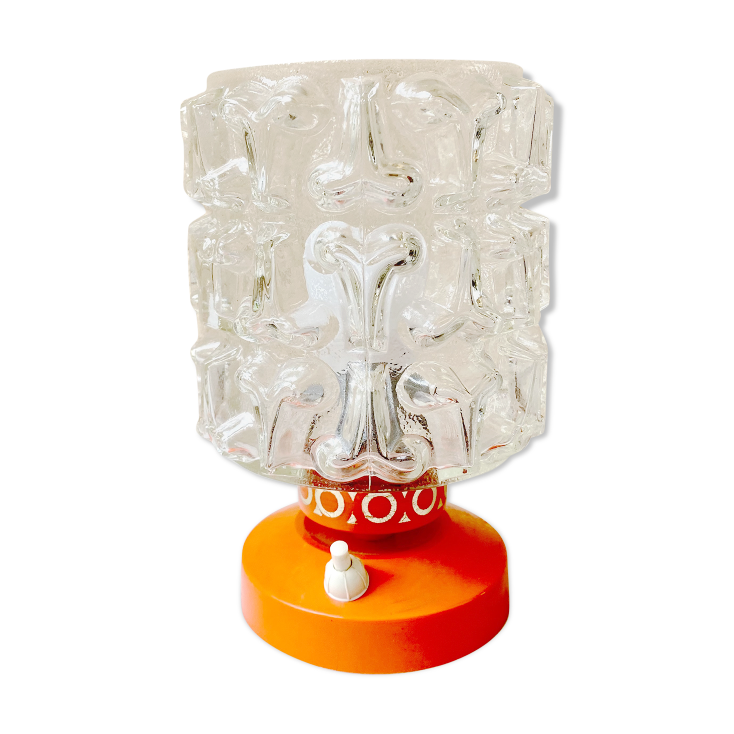 Vintage bedside lamp 70s Graewe orange