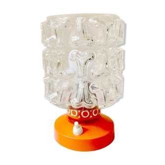 Vintage bedside lamp 70s Graewe orange