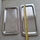 Set of minimalist stainless steel trays - Vintage 70s