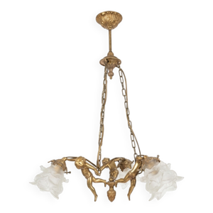 lustre aux angelots en