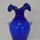 Art Czech Glass Vase, by Glasswork Novy Bor, 1950's.
