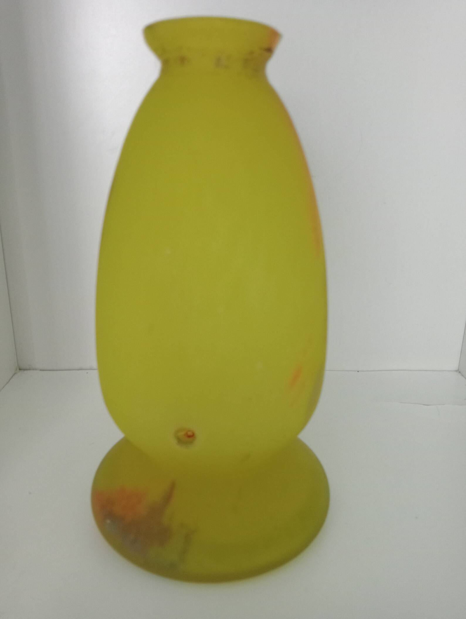 Art Nouveau glass paste lamp base