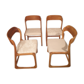 Set de 4 chaises baumann traîneaux