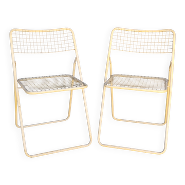 Pair of vintage folding chairs by Niels Gammelgaard
