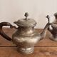 Antique Coffee Pot Teapot Louis XV Silver-Plated Metal 20th Century Coffee Set