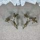 Hollywood Regency style coffee table, 6 patinated brass horses and glass top, 1970.