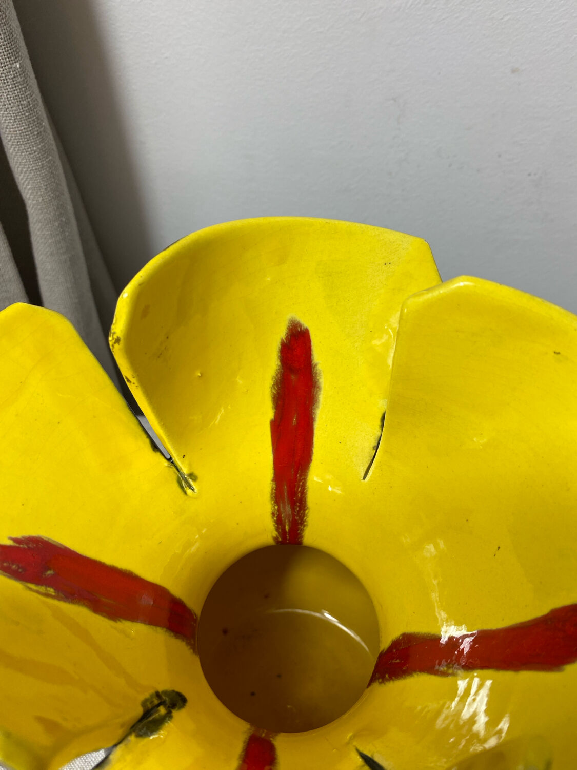 Vallauris ceramic flower vase