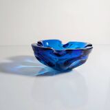 Bohemian bowl / ashtray glass CZ Blue