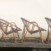 Vintage 1960s bamboo rattan chairs