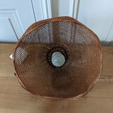 Vintage wicker pendant lamp