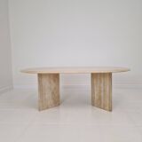 Travertine Coffee or Side Table, Italy 1980s
