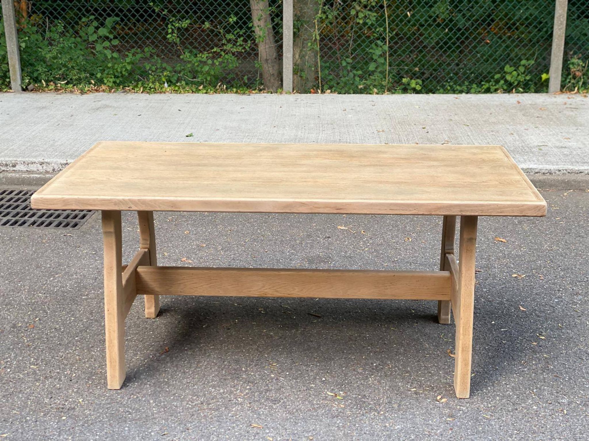 Monastery dining table stripped in oak 170cm 1950s