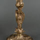 Pair of candlesticks xixth louis xiv ornamentation shells gilded bronze