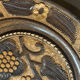 Carved wooden fruit bowl – Centrepiece with grape decoration