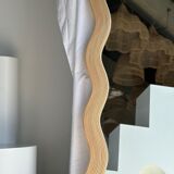 Zigzag rattan foot mirror H:182cm