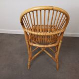 Desk and its rattan chair