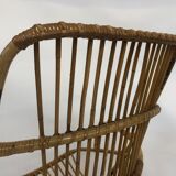 Van Rohe Noordwolde rattan chair, 1960s