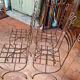 Ensemble de 4 chaises de jardin en fer XXe