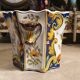 Octagon vase in Rouen earthenware