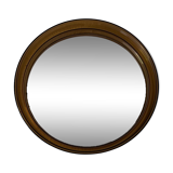 Miroir rond Gilac plexi fumé années 70