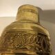 Yellow copper vase signed gbn art deco