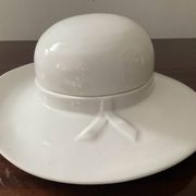 Vide poche vintage chapeau en porcelaine émaillée