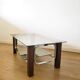 Coffee table 70 double smoked glass tray