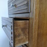 chest of drawers oak five drawers 1950s