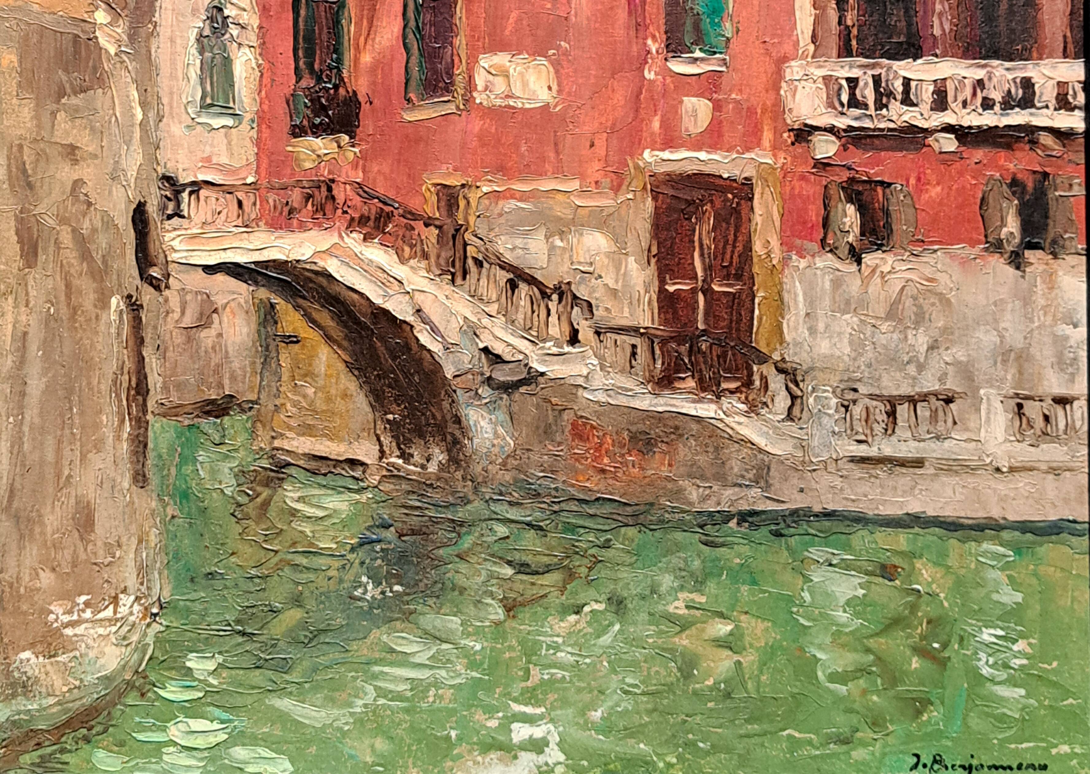 Impressionist painting in oil on cardboard - Berjonneau French school - 20th century