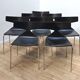 Set of 8 Saya dining chairs, Arper