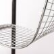 Pair of vintage metal armchairs – Chrome wire mesh – Italy, 1980s