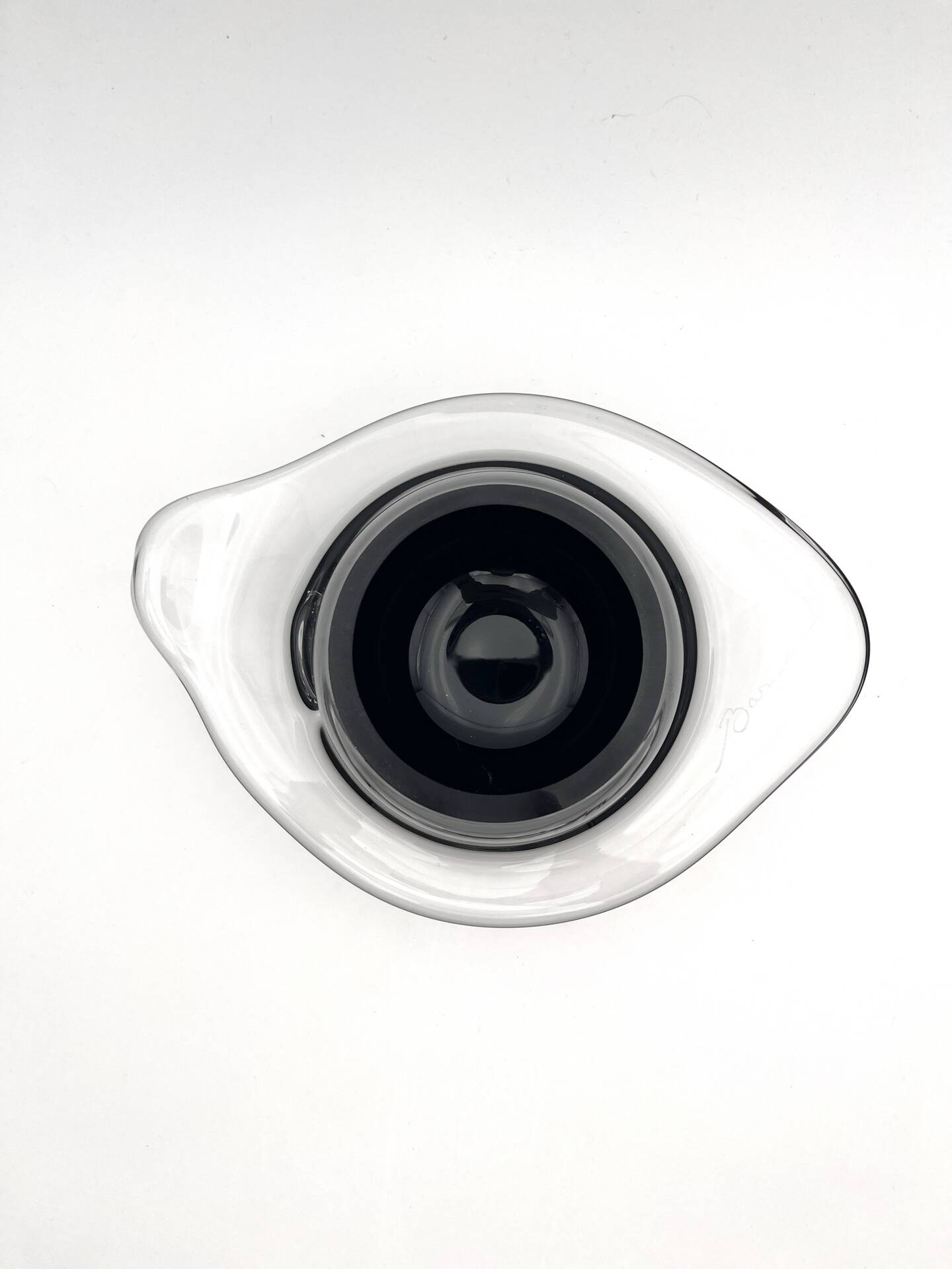 Coupe Vide-Poche Design Verre d'Art Soufflé Signé Ioan Barna