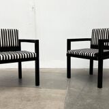 Set of German armchairs model D51 Fagus with Bauhaus patterned cushion by Walter Gropius for Tecta.