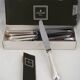 Christofle Spatours, 12 silver-plated table knives, in excellent condition.