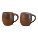Vintage stoneware ceramic mugs handcrafted Scandinavian country decoration tea cups