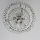 Lustre "Palwa" 6 fires in nickel brass and 60s crystal