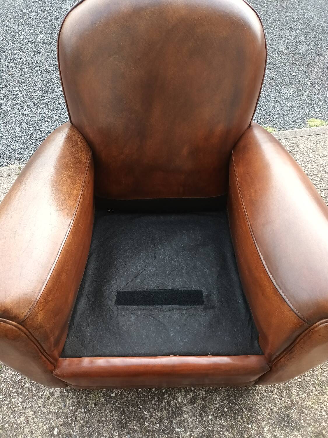 Leather club chair