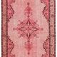 Overdyed Wool Vintage Handmade Carved Rug 172 cm x 290 cm