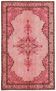 Overdyed Wool Vintage Handmade Carved Rug 172 cm x 290 cm