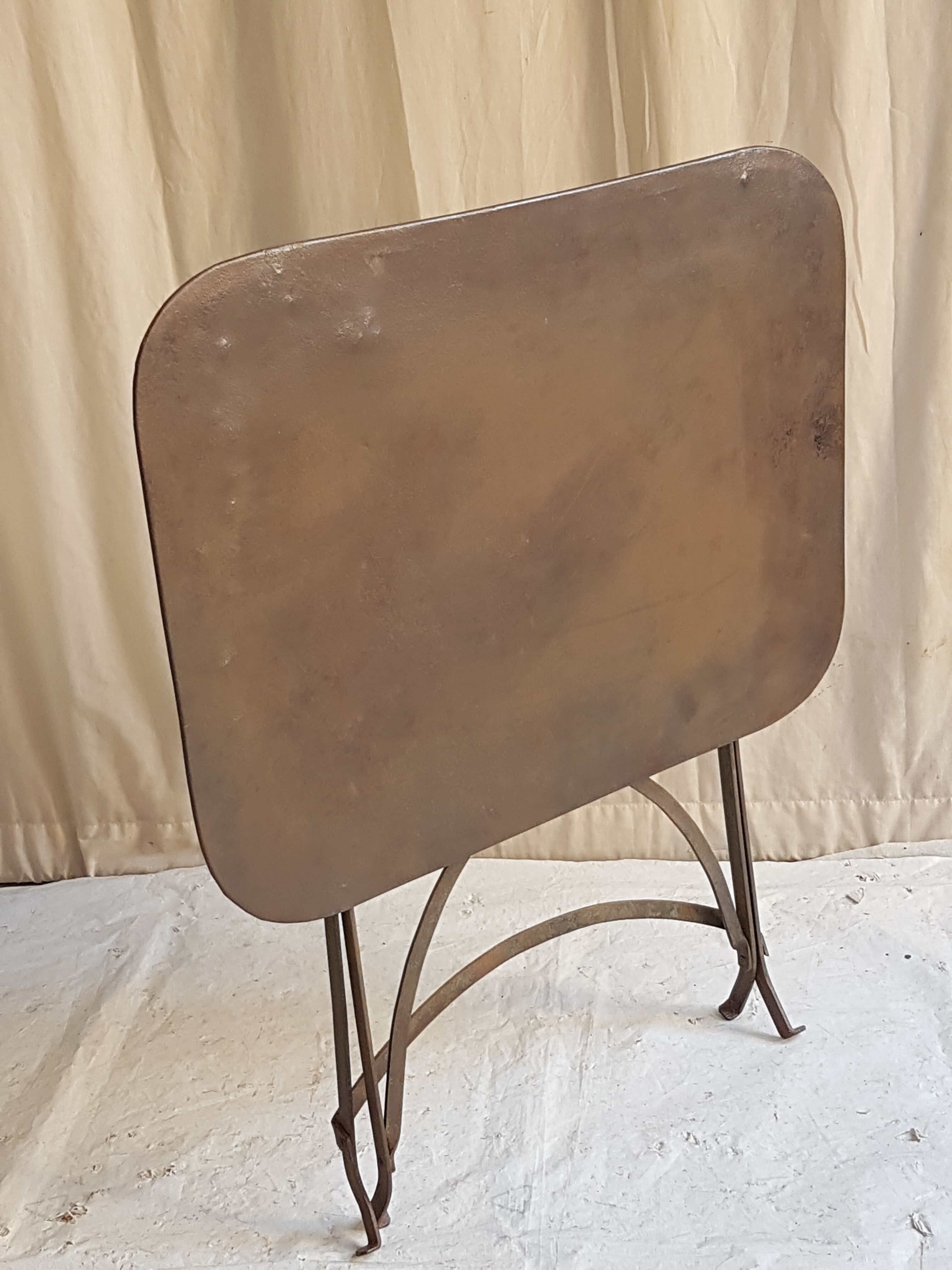 Folding old garden table