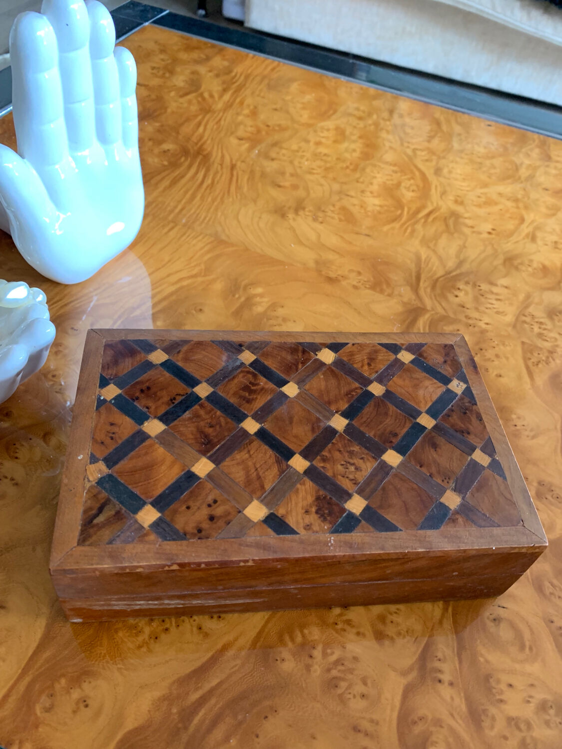 Old marquetry box