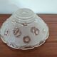 Moulded glass lampshade with floral decoration, granite texture.