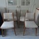 Series of 4 vintage chairs from the 50s in beech