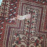 Ancient afghan baluch handmade carpet 90cm x 146cm 1900s, 1c529