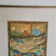 Lithographic table stylised figurative composition sailing boat Judith Bledsoe
