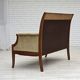 1950s, 2 seater Danish highback sofa, furniture velour, laqered teak wood.